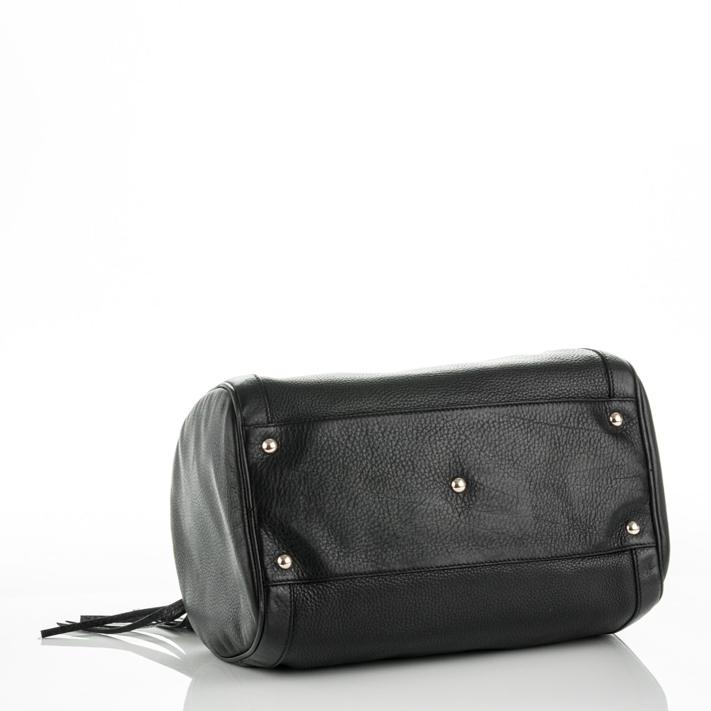 Pebbled Calfskin Medium Soho Boston Black