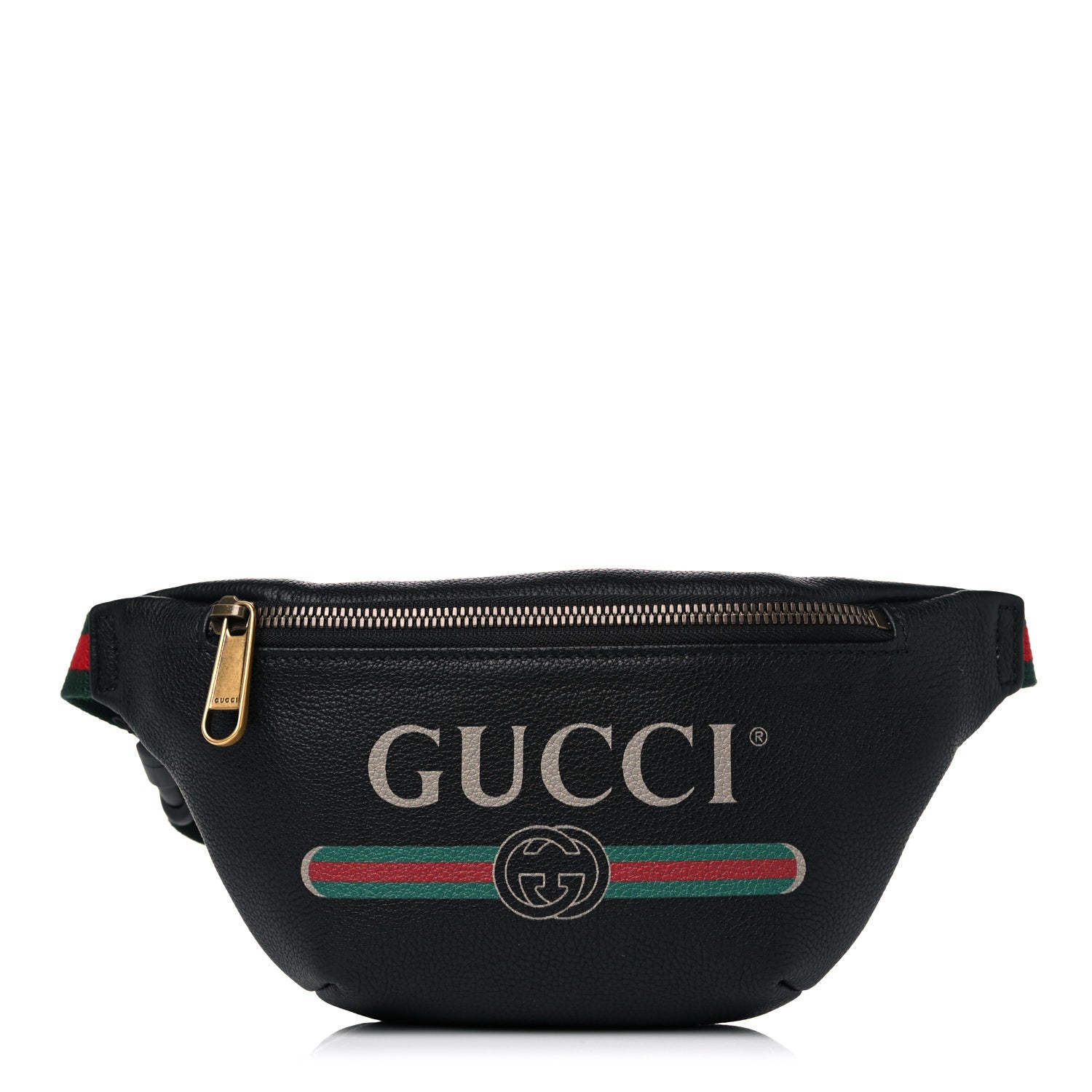 Gucci Grained Calfskin Small Logo Belt Bag Black 1 of 11
