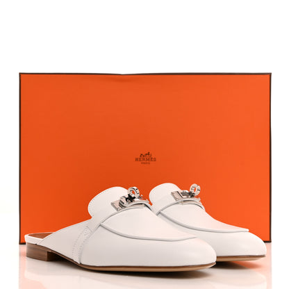 Hermes Calfskin Oz Mules 36.5 White 9 of 9