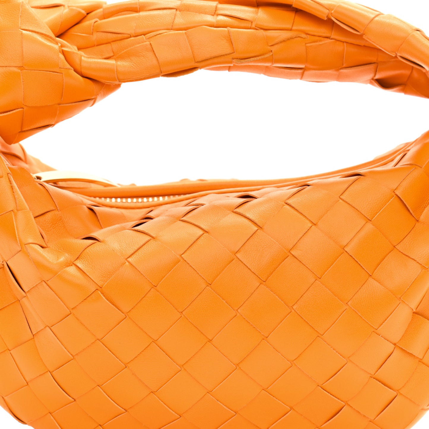 Nappa Intrecciato Mini Jodie Tangerine