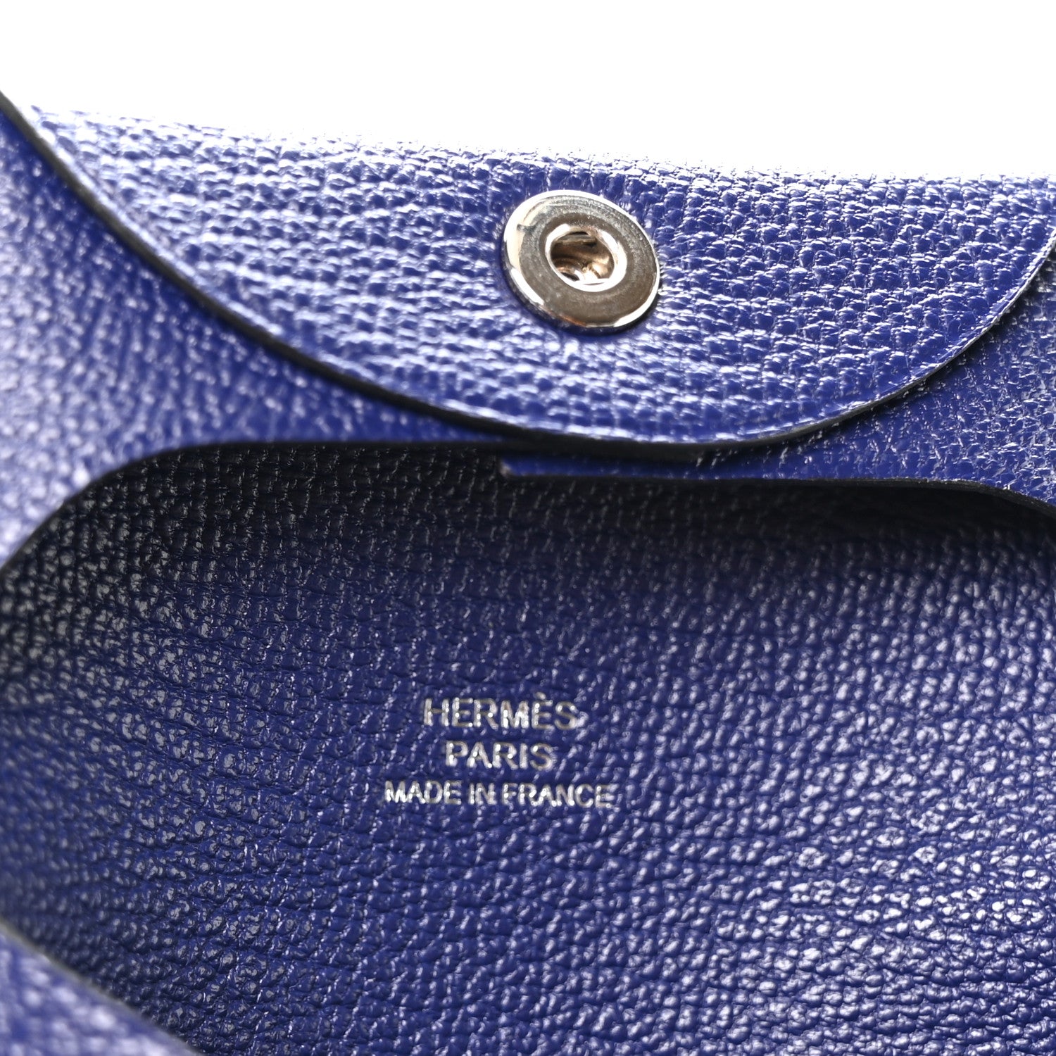 Hermes Chevre Mysore Bastia Coin Purse Bleu Encre 6 of 8
