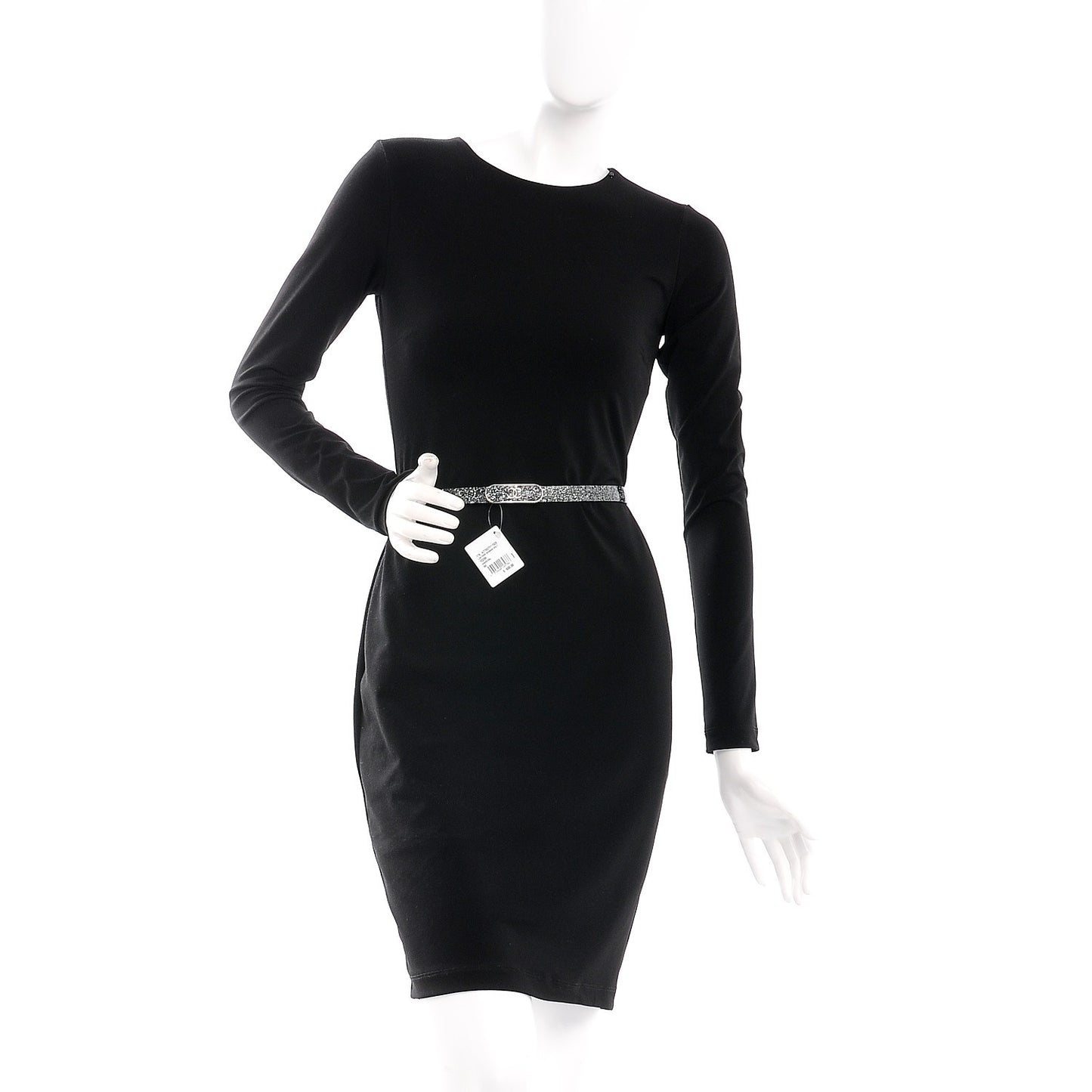 Glitter Calfskin CC Logo Skinny Belt 80 32 Charcoal
