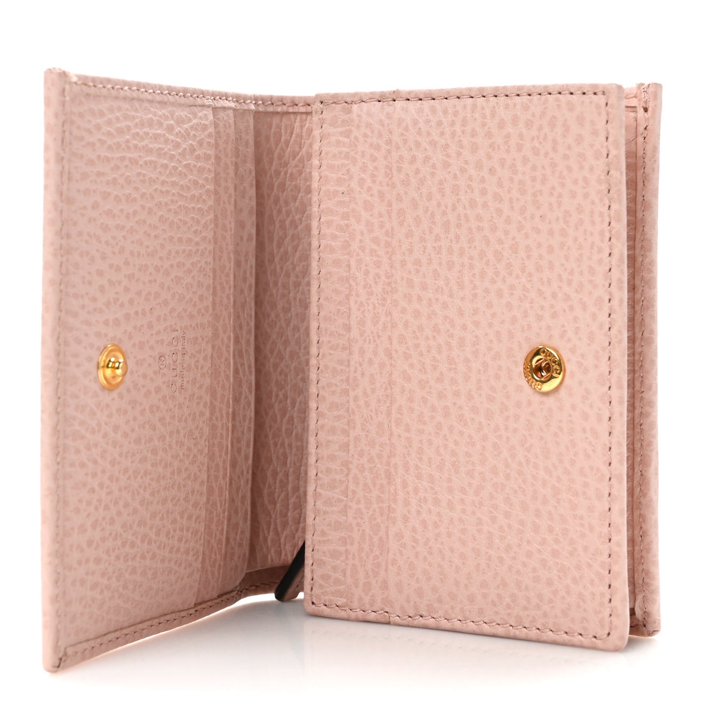 Dollar Calfskin GG Marmont Card Case Perfect Pink