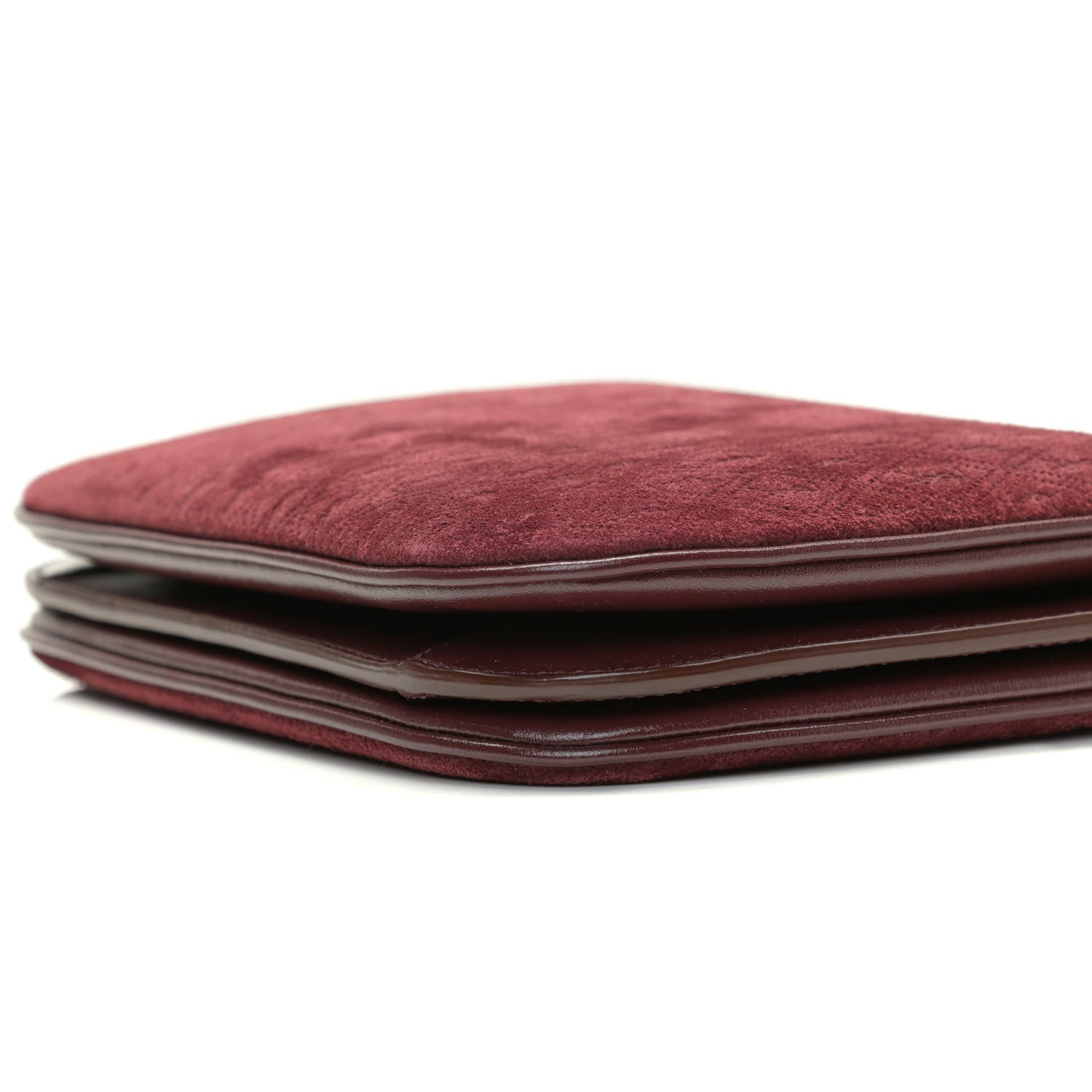 Saint Laurent Suede All-Over Monogram Crossbody Burgundy 10 of 10
