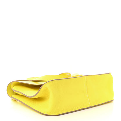 Hermes Taurillon Clemence Halzan 31 Lime 4 of 10