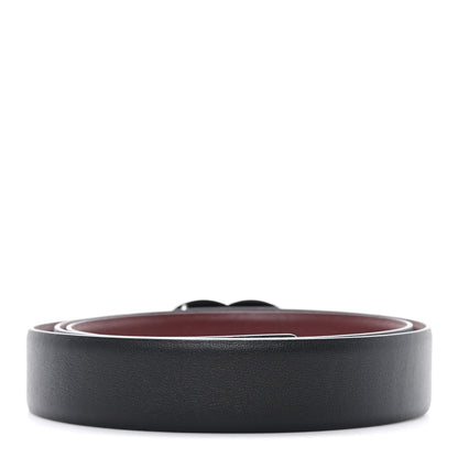 Chanel Calfskin CC Reversible Belt 95 38 Black Burgundy 2 of 5
