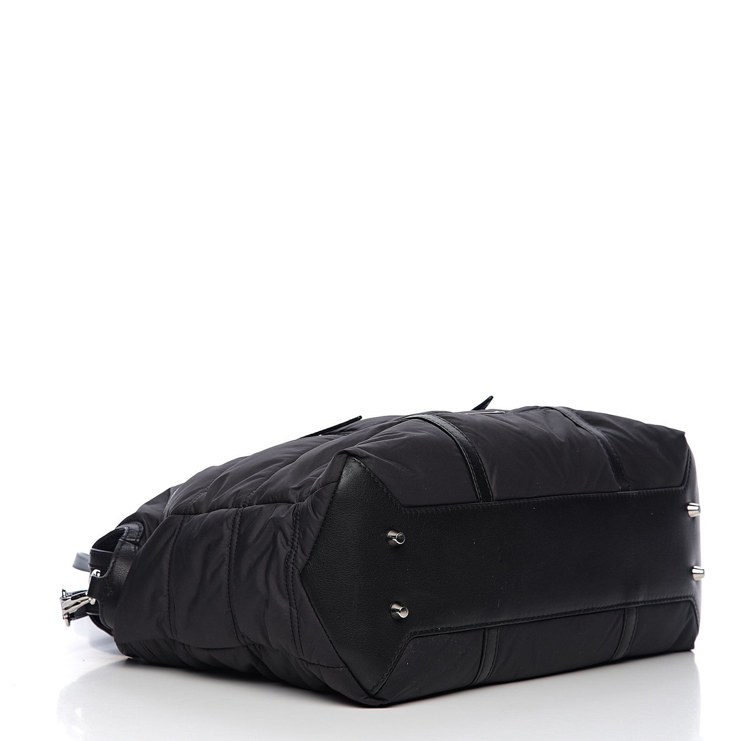 Nylon House Check Quilted Abbey Diaper Bag Black