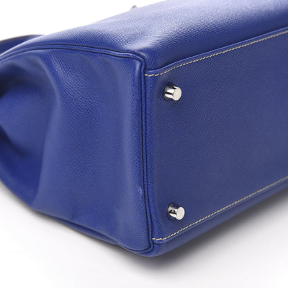 Hermes Epsom Candy Kelly Retourne 35 Bleu Electrique Mykonos 30 of 36