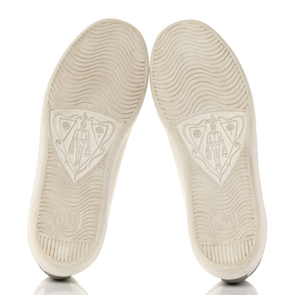 Gucci Calfskin Interlocking G Perforated Womens Ace Sneakers 37.5 White Grey Sky 5 of 9