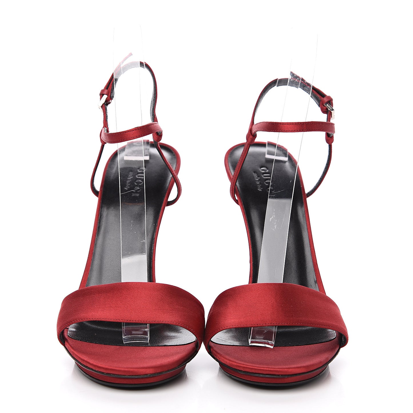 Satin Crystal Heel Red 37.5 Red