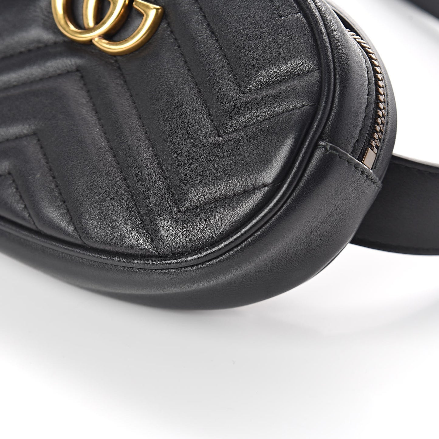 Calfskin Matelasse GG Marmont Belt Bag 85 34 Black