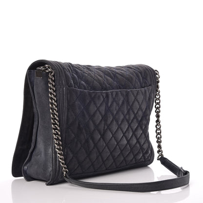 Chanel Goatskin Quilted Large Gentle Boy Flap Black 2 of 9