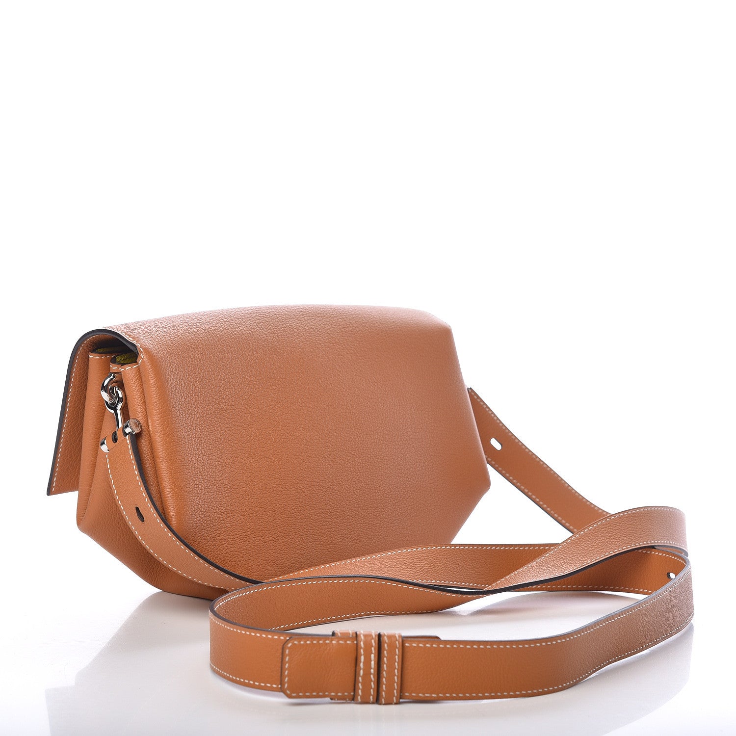 Hermes Taurillon Novillo Opli 28 Toffee Lime 3 of 11