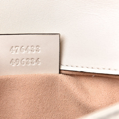 Gucci Calfskin Matelasse Super Mini GG Marmont Shoulder Bag White 7 of 13