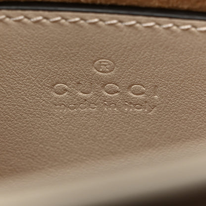 Gucci Calfskin Matelasse Mini GG Marmont Top Handle Shoulder Bag White 6 of 11