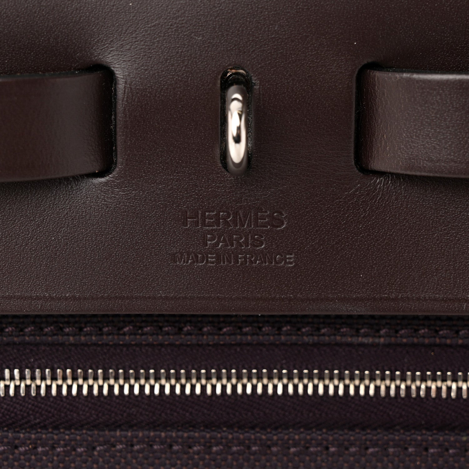 Hermes Military Toile Vache Hunter Herbag Zip PM 31 Prune Noir Marine 7 of 14