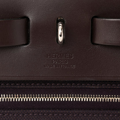 Hermes Military Toile Vache Hunter Herbag Zip PM 31 Prune Noir Marine 7 of 14