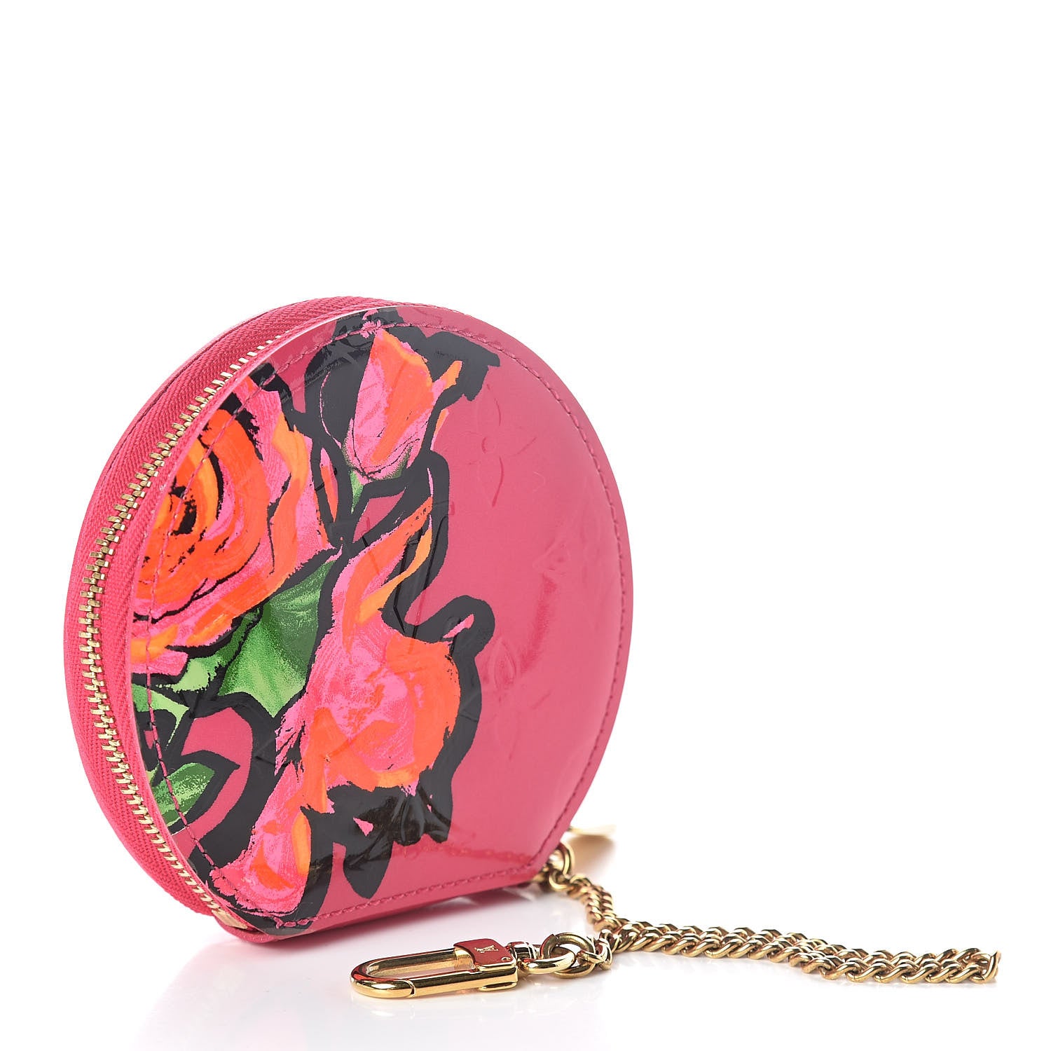 Louis Vuitton Vernis Roses Chapeau Coin Purse Rose Pop 3 of 6