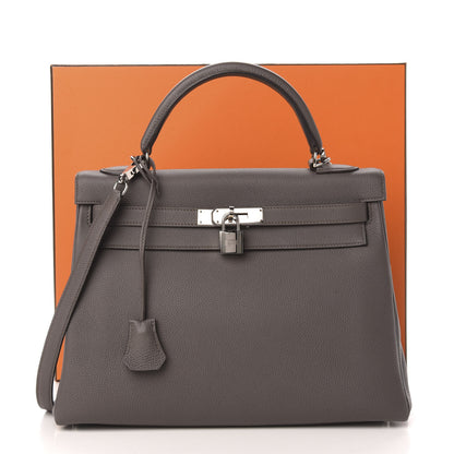 Hermes Togo Kelly Retourne 32 Etain 12 of 12