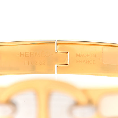 Hermes Enamel Mini Clic Chaine d'Ancre Bracelet GM Creme 4 of 5