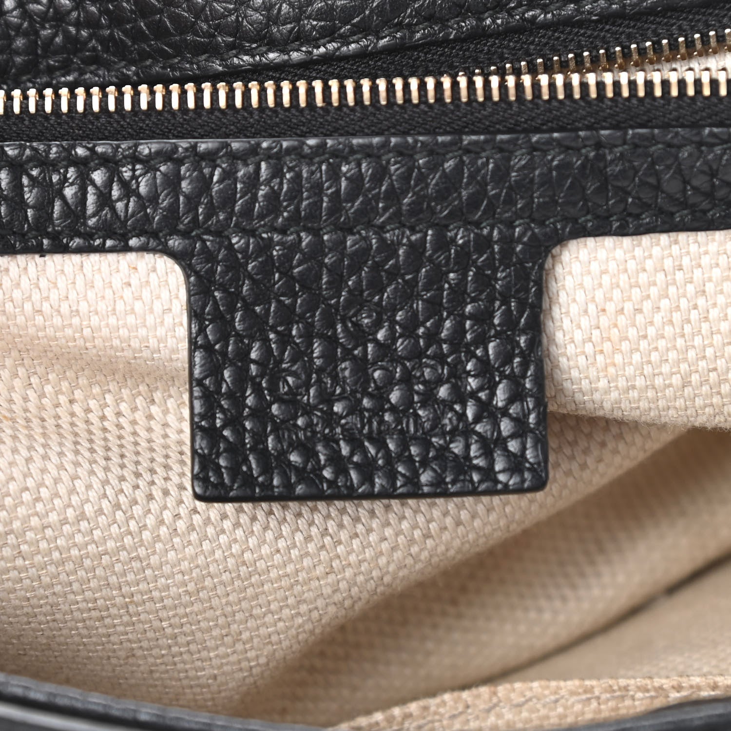 Gucci Pebbled Calfskin Medium Soho Flap Crossbody Black 6 of 10