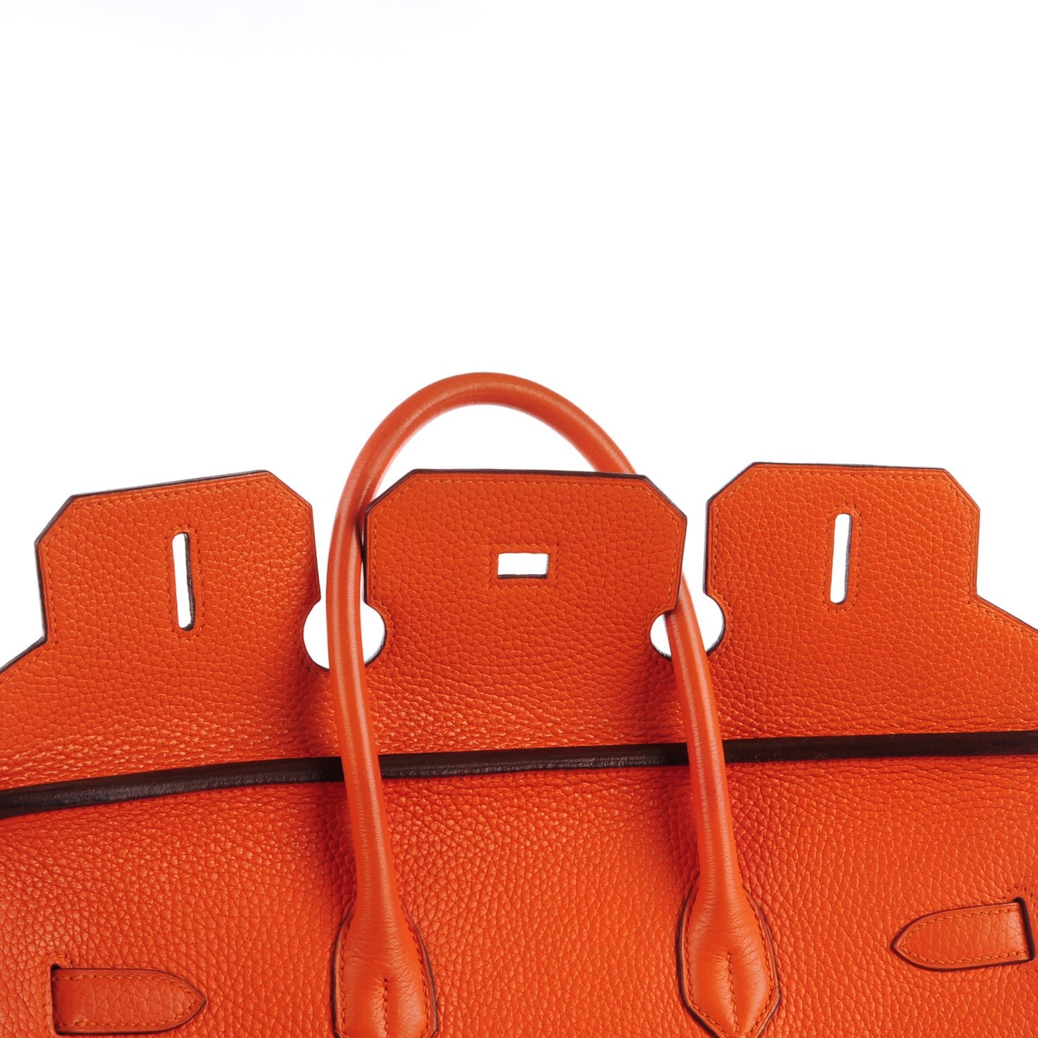 Hermes Taurillon Clemence Birkin 35 Orange 22 of 27