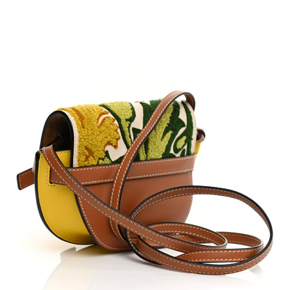 Loewe Calfskin Embroidered Floral Mini Gate Crossbody Bag Yellow 5 of 19