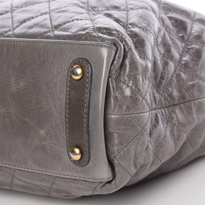 Chanel Glazed Calfskin Stingray Large Bindi CC Tote Grey 10 of 13