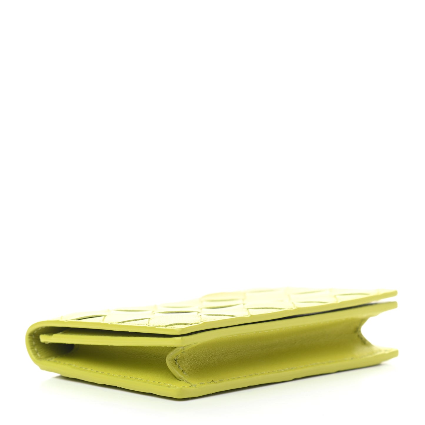 Nappa Intrecciato Card Holder Kiwi