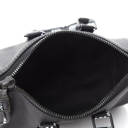 Louis Vuitton Calfskin Damier Distorted Keepall XS Black 5 of 10