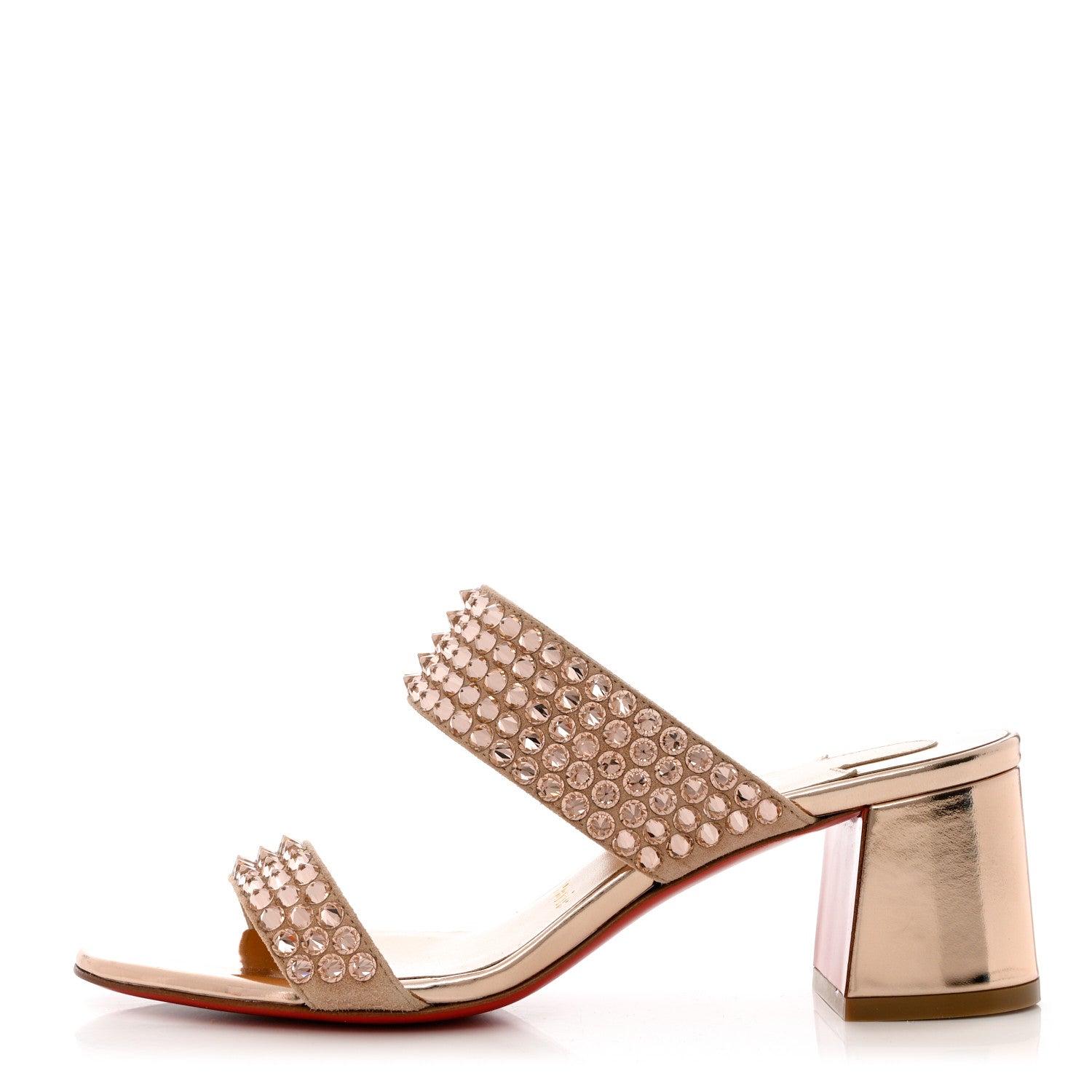 Christian Louboutin Krystal Fever 55 Sandals 36 Blush 1 of 10