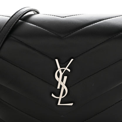 Saint Laurent Calfskin Y Quilted Monogram Toy Loulou Crossbody Bag Black 9 of 11