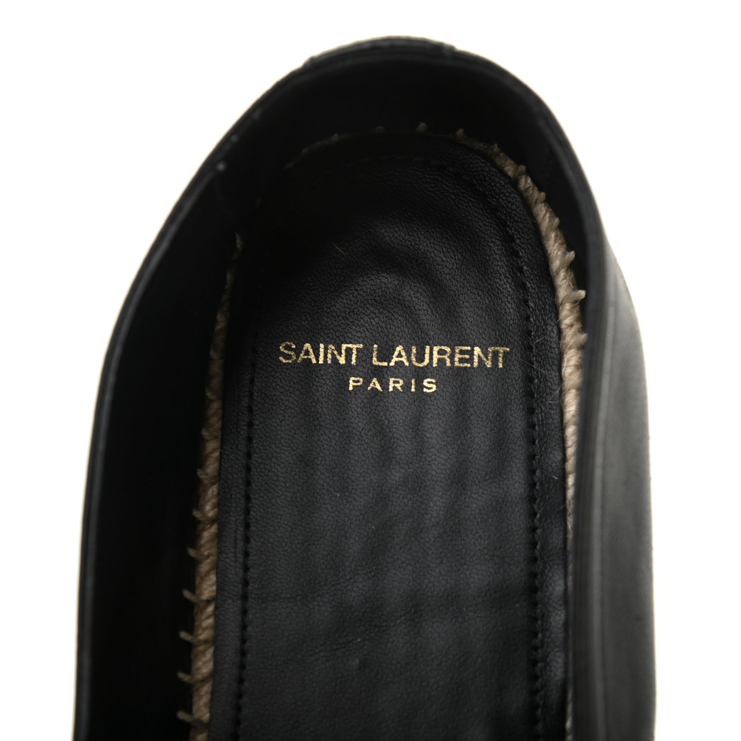 Lambskin Monogram Espadrilles 38 Black