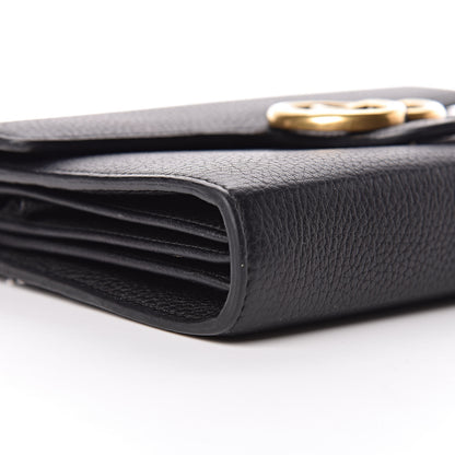 Gucci Calfskin GG Marmont Chain Wallet Black 10 of 11