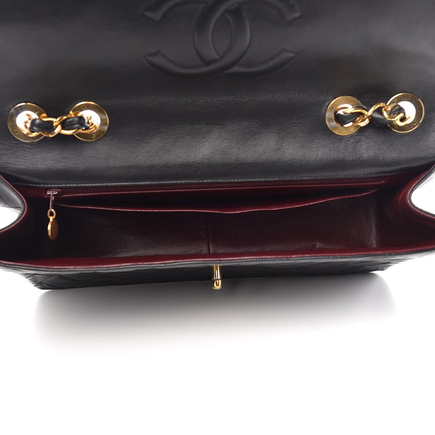 Lambskin Quilted XL Jumbo Single Flap Black