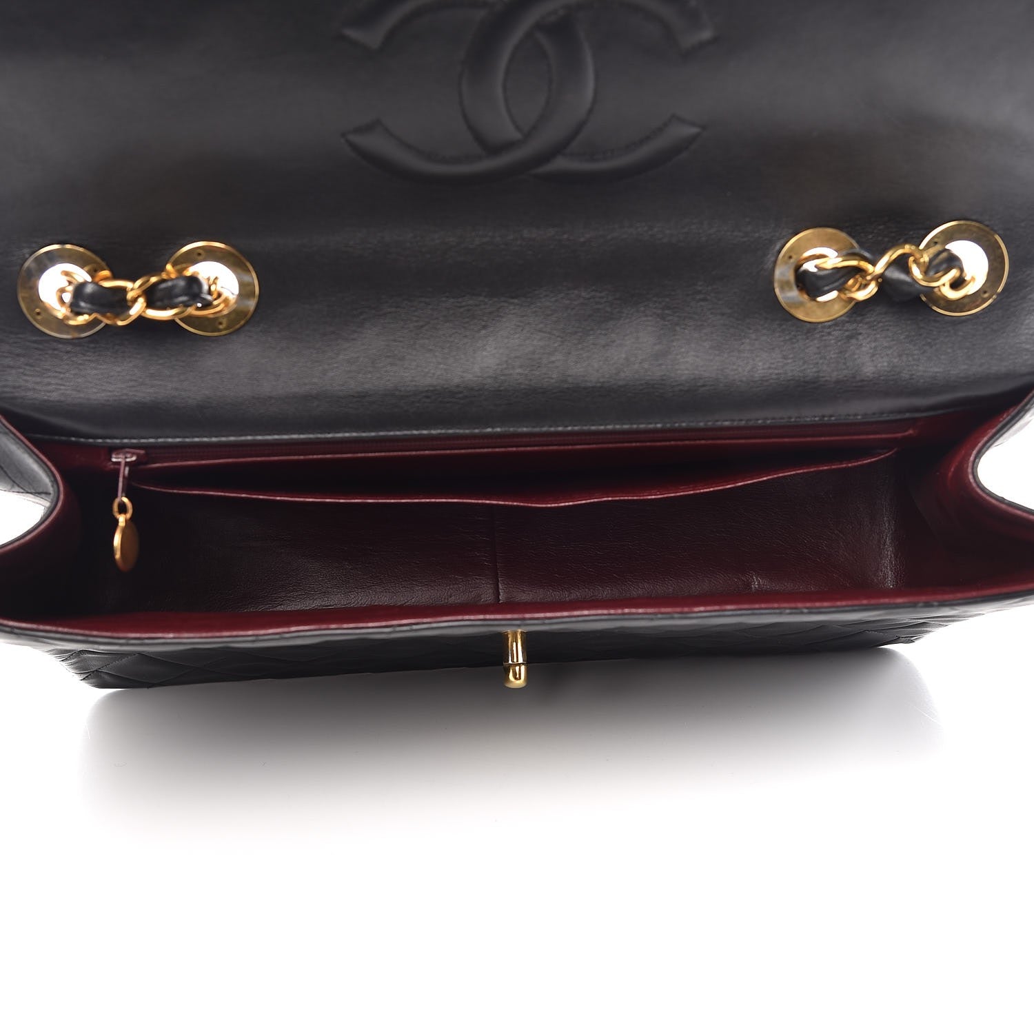 Chanel Lambskin Quilted XL Jumbo Single Flap Black 6 of 14