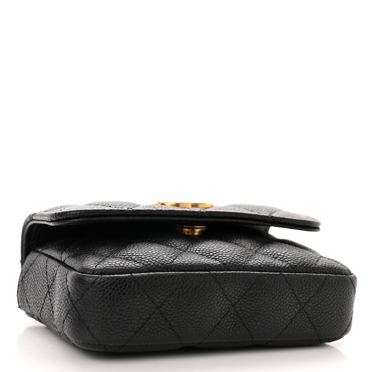 Chanel Caviar Quilted Sweetheart Clutch With Chain Black 4 of 12
