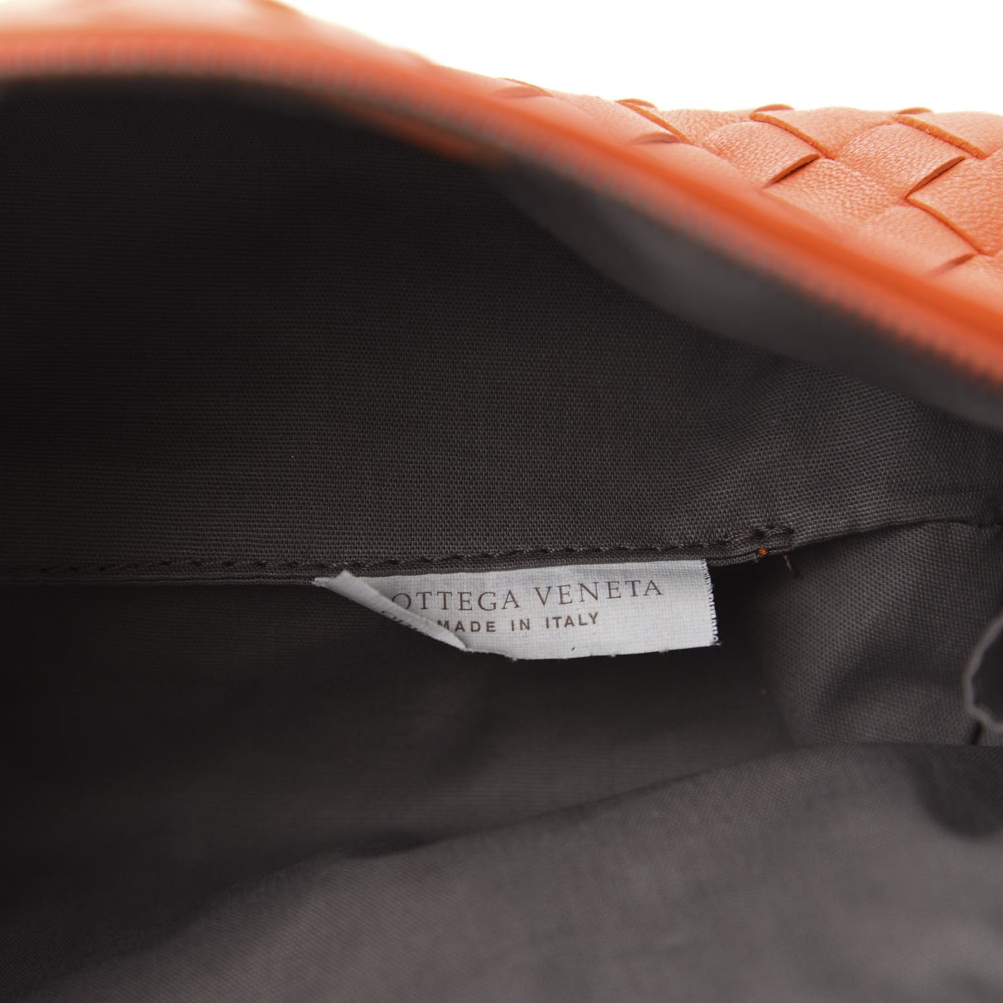 Nappa Intrecciato Cosmetic Case Tangerine