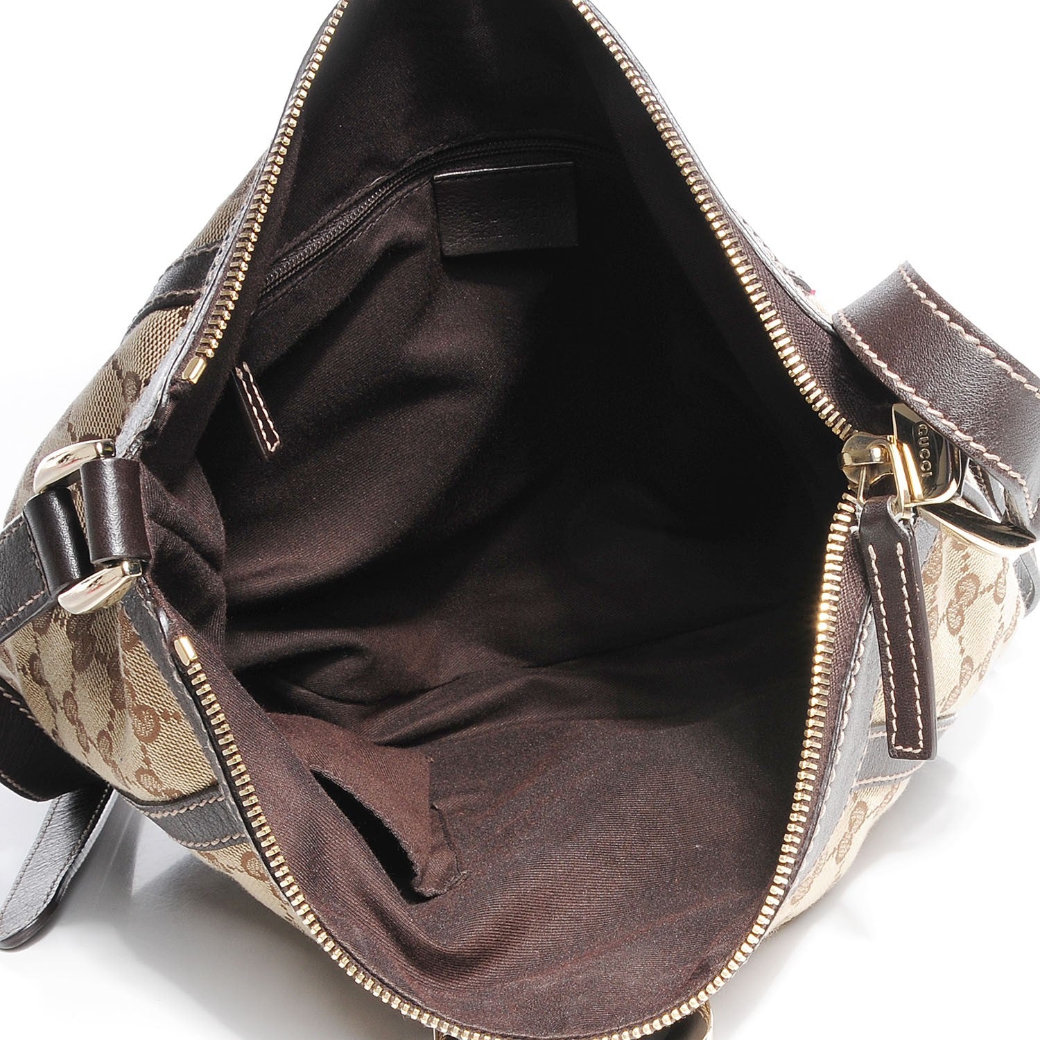 Gucci Monogram Small D Gold Ring Messenger Dark Brown 9 of 9