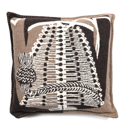 Hermes Wool Cashmere Brandebourgs Pillow Ecorce 1 of 3