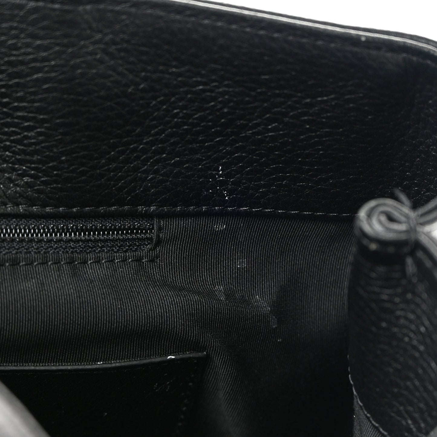 Deerskin Stitched Medium CC Shopping Tote Black