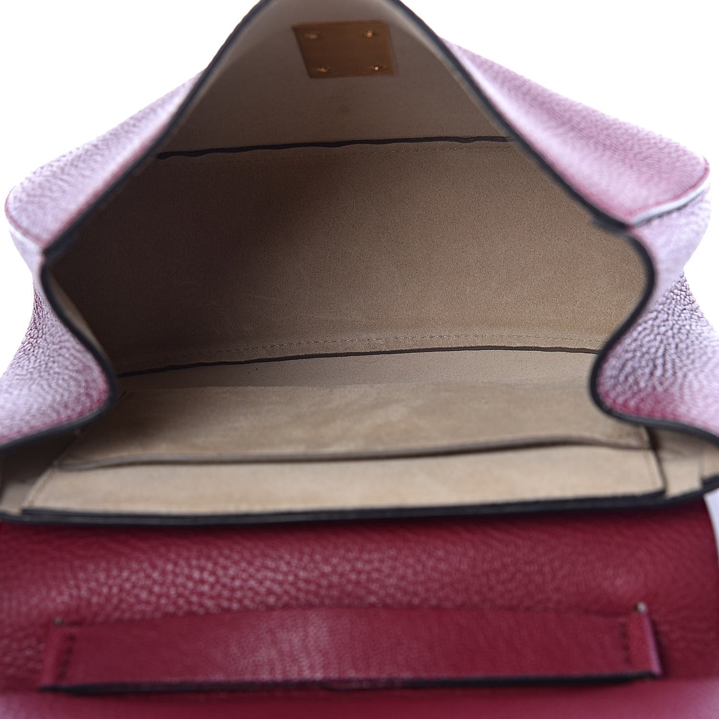 Grained Lambskin Drew Shoulder Bag Wine Purple