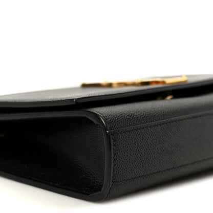 Saint Laurent Grain De Poudre Small Monogram Kate Satchel Black 10 of 14