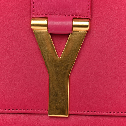 Saint Laurent Calfskin Classic Y Ligne Clutch Fuchsia 11 of 12