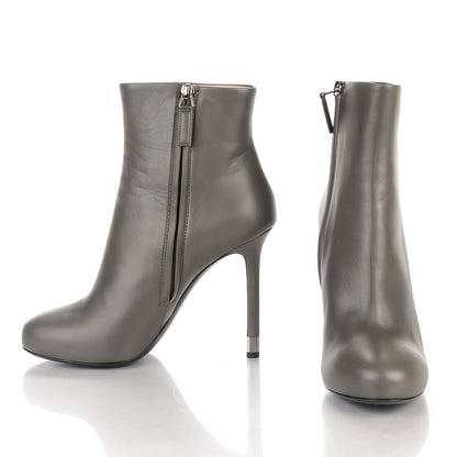 Chanel Lambskin Short Boots 38.5 Dark Grey 6 of 10