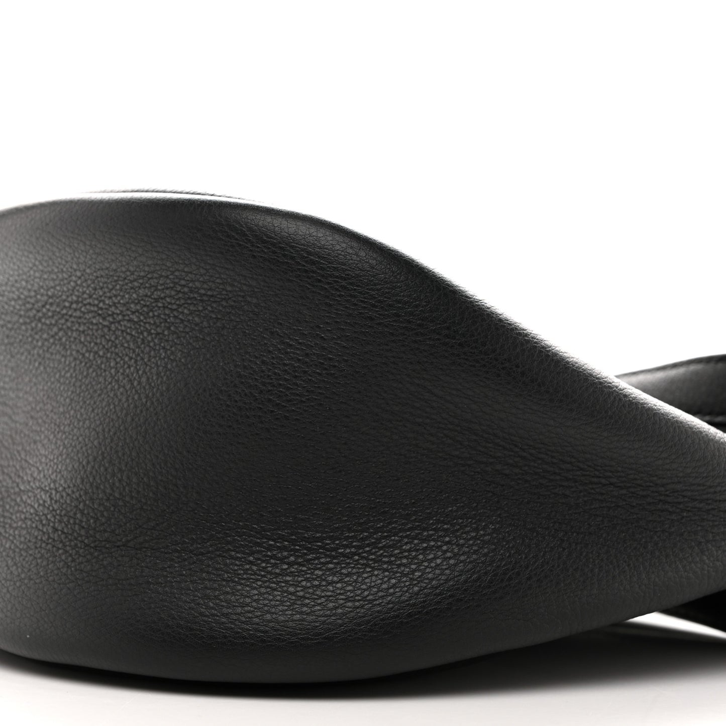 Grained Calfskin Small Slouchy Banana Bag Black