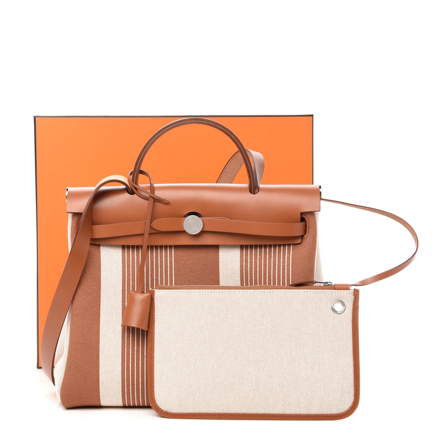 Vache Hunter Toile H Vibration Herbag Zip Retourne 31 PM Fauve Ecru Beige