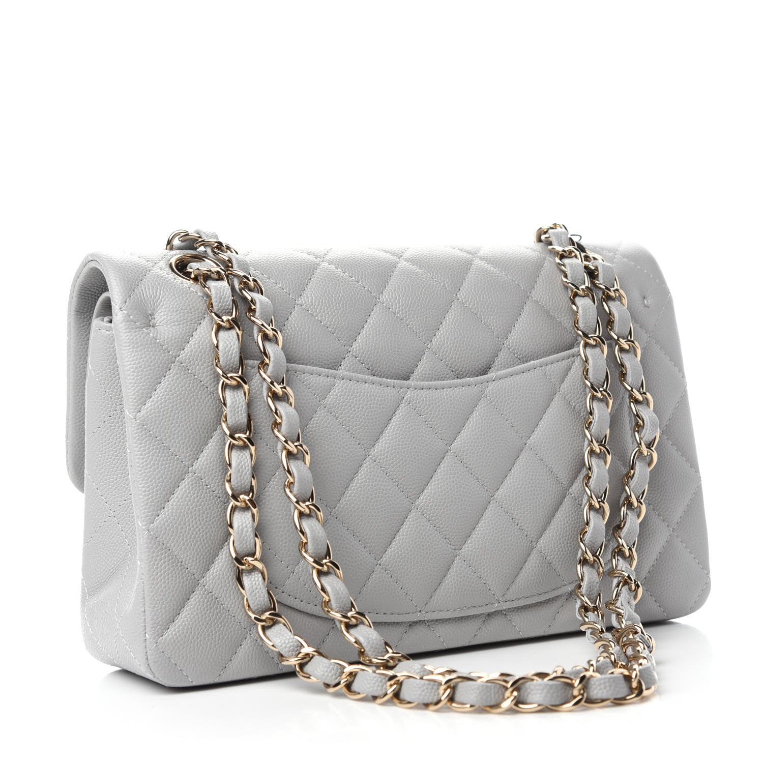 Chanel Caviar Quilted Small Double Flap Grey 3 of 11