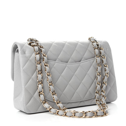 Chanel Caviar Quilted Small Double Flap Grey 3 of 11