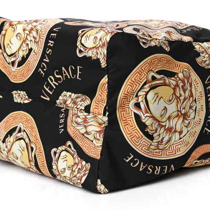 Versace Nylon Medusa Print Tote Black 9 of 12